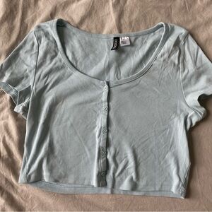 H&M Blue Button‎ Top